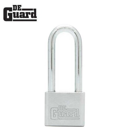 Deguard :Nickel plated brass Long shackle 2 1/8"- Keyed Different DGNPPLL-KD